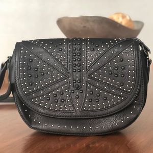Sasha & Sofi Studded Crossbody Saddle Bag